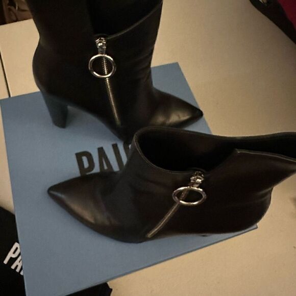 Paige Kate Black leather boot size 9 - Picture 4 of 7